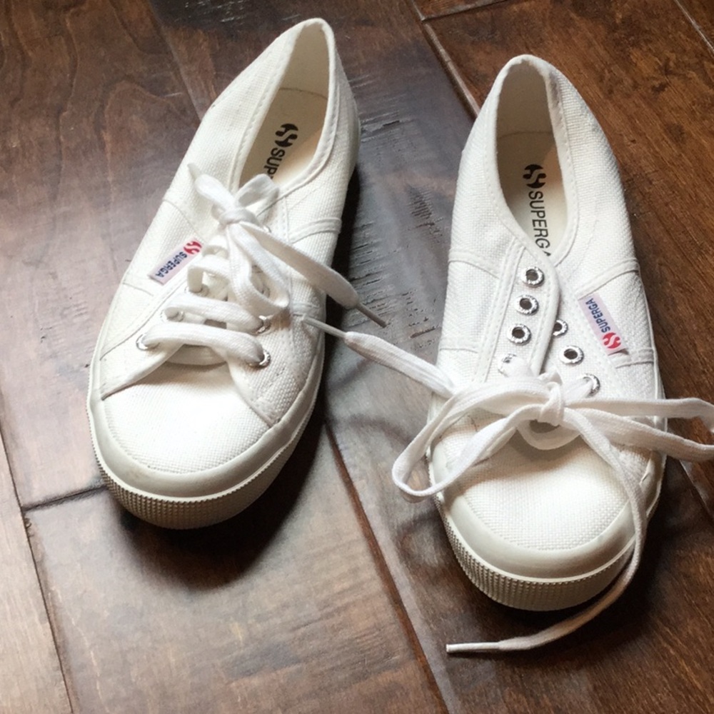 Superga White Canvas Sneakers